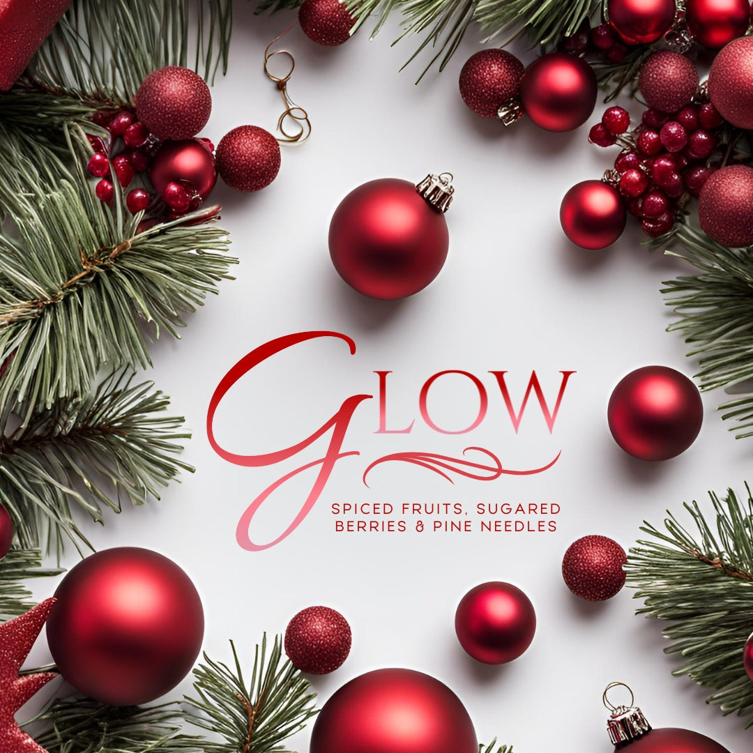 Glow (8.5oz) - Notes: Spiced Fruit, Pine Needles, Simmered Pear, Evergreen