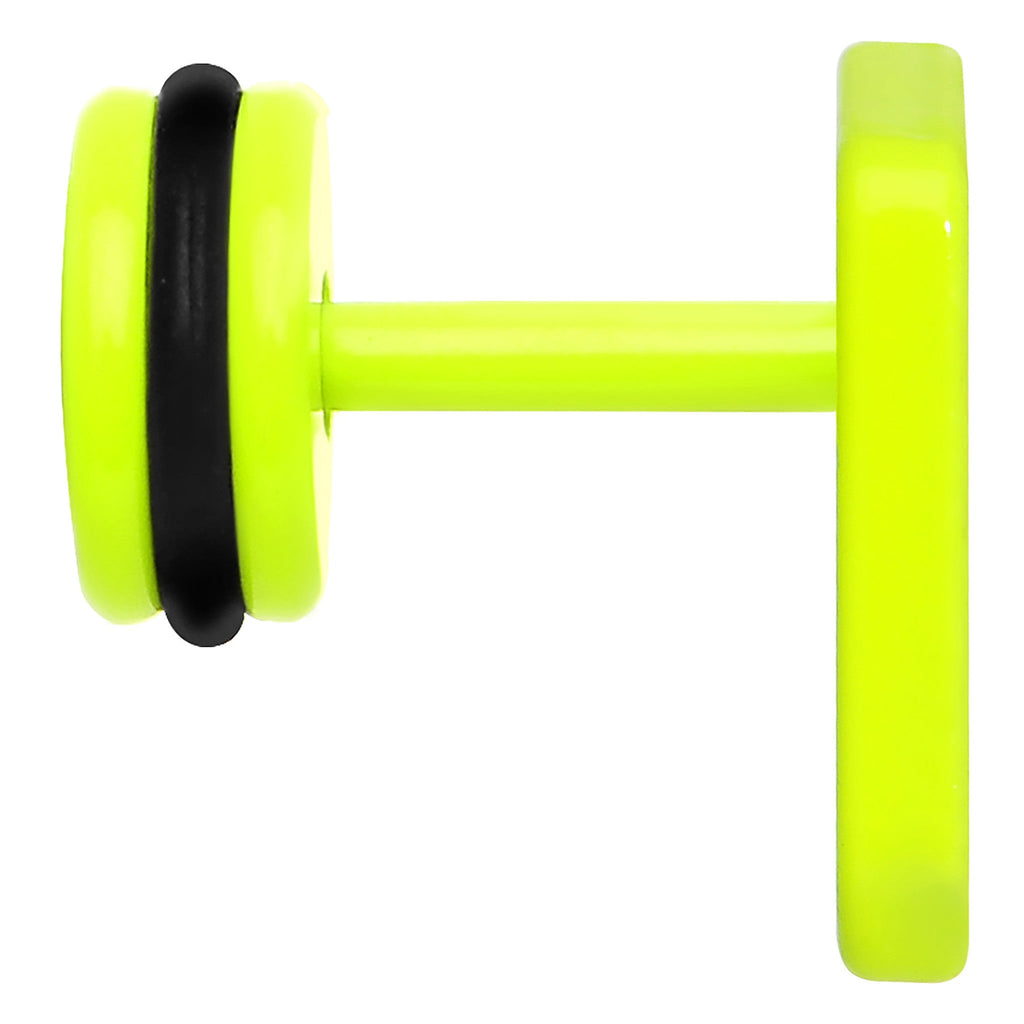 Light Green Neon Enamel Music Note Cheater Plug