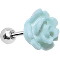 16G Mint Green Courtship Rose Cartilage Tragus Earring
