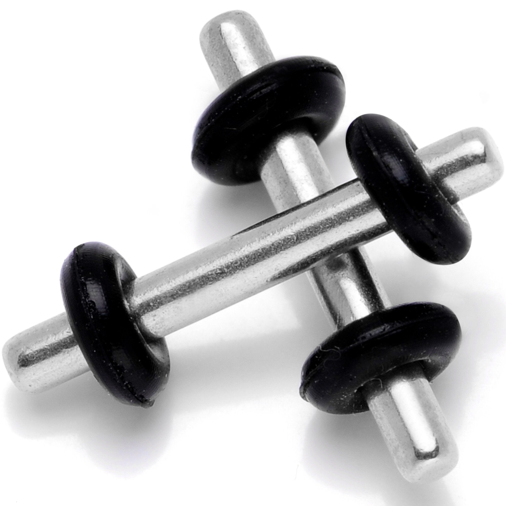 Stainless Steel Micro Straight Plug Set 14G to 8G