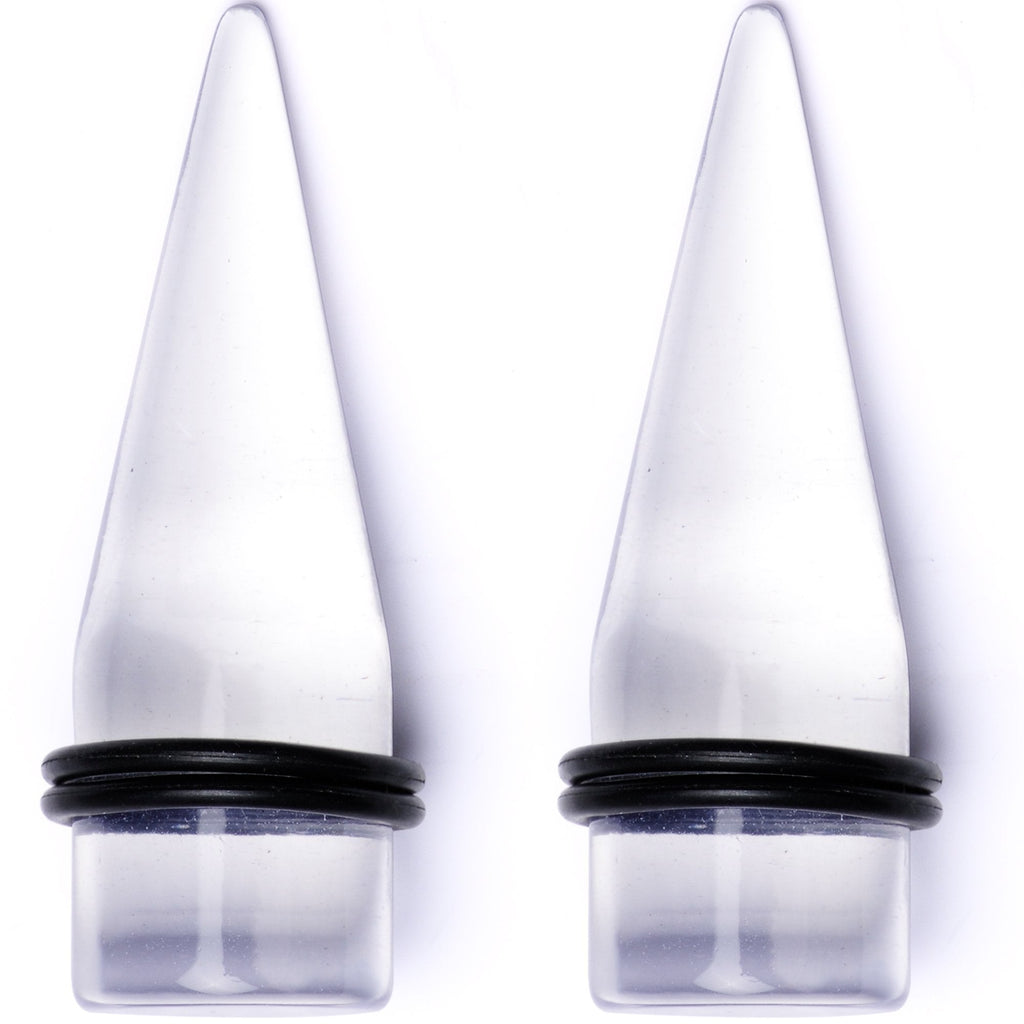 Freaky Fun Lightweight Clear Acrylic Straight Taper Set 2mm to 1 Inch