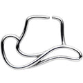 18G Howdy Folks Cowboy Hat Closure Ring