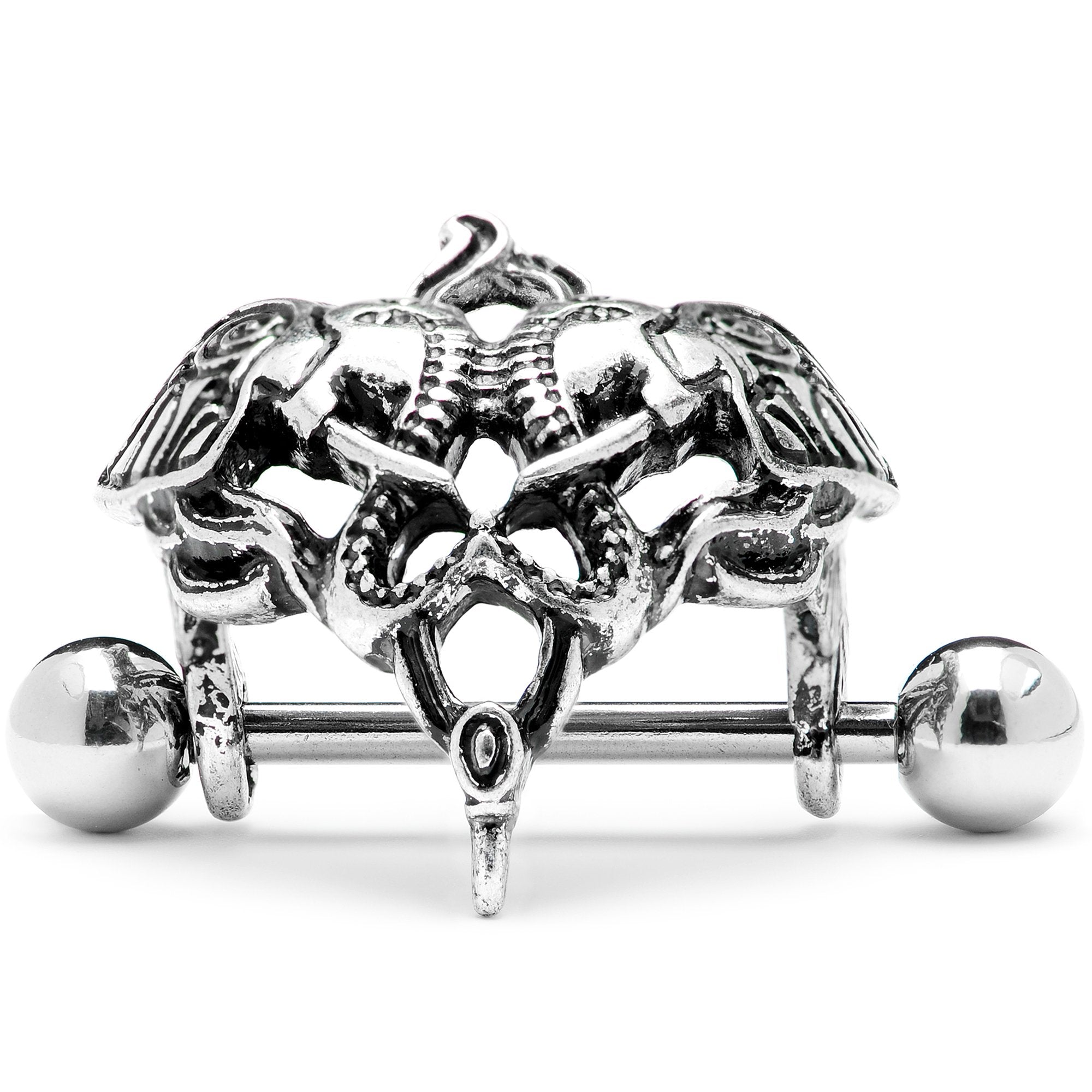 14G 9/16 Dueling Elephants Nipple Shield Set