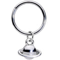 16G 3/8 Ringed Planet Saturn Dangle Hinged Segment Ring