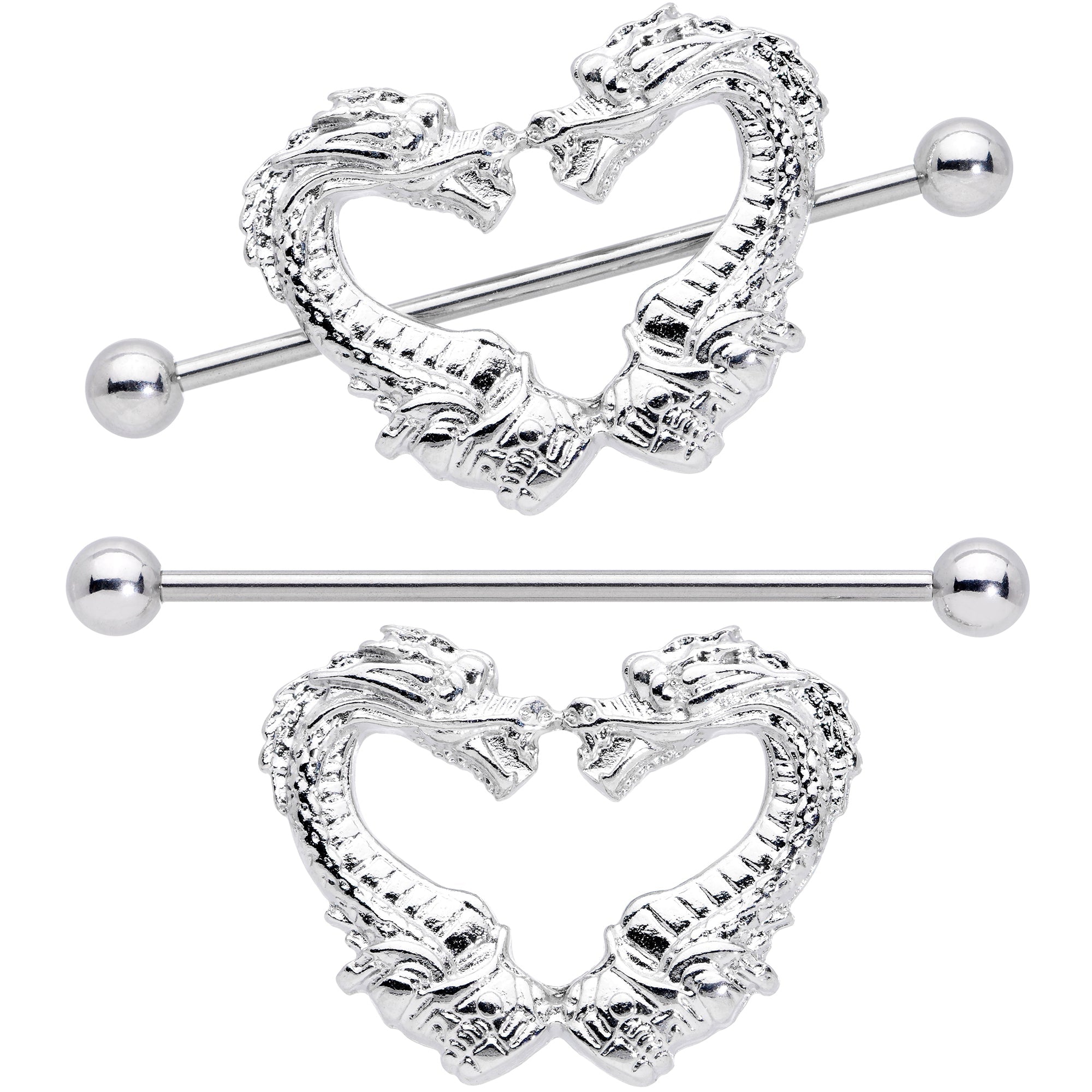 14G 13/16 Dragons Heart Nipple Shield Set