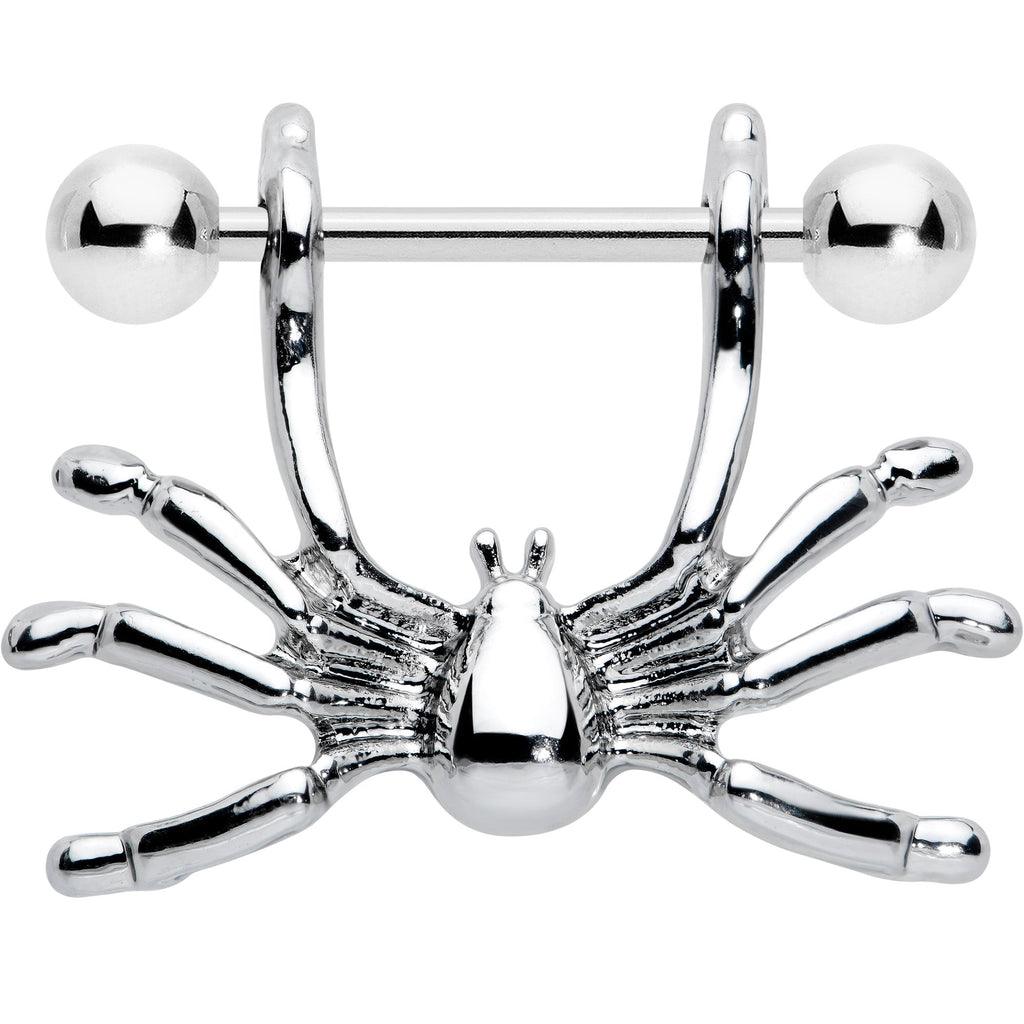 14G 7/16 Crawly Spider Halloween Nipple Shield Set