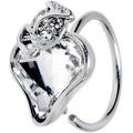 20G 5/16 Clear Gem Strawberry Love Nose Hoop