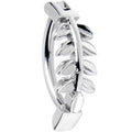 14G 3/8 Grade 23 Titanium Leafy Branch Hinged Hoop Belly Ring