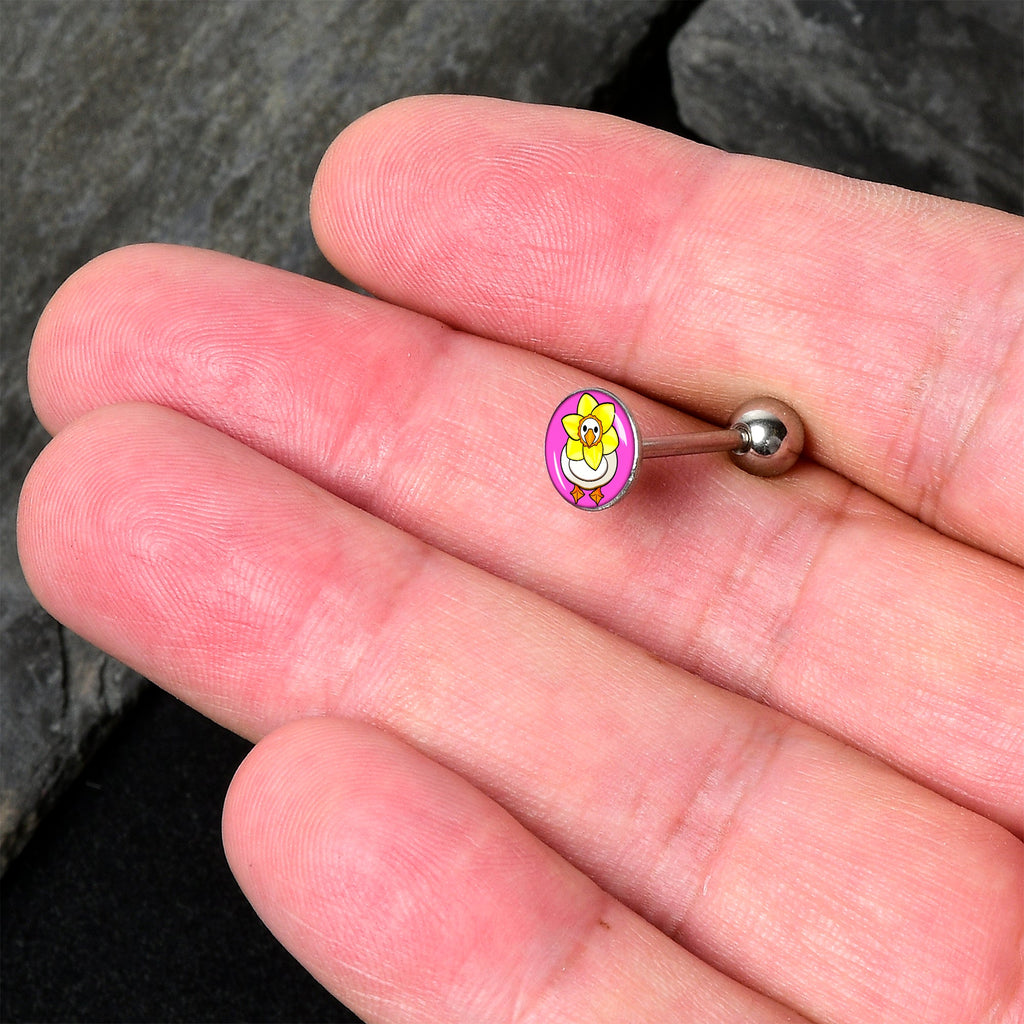 Daffodil Duck Barbell Tongue Ring by Onyx O