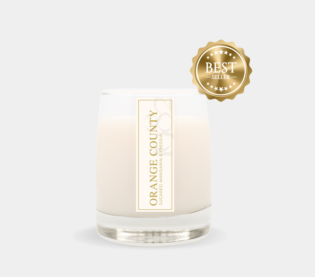 Orange County (8.5 oz Single Wick) - Notes: Mandarin Oranges, Peaches, Strawberries, Citron & Sugar, Freesia