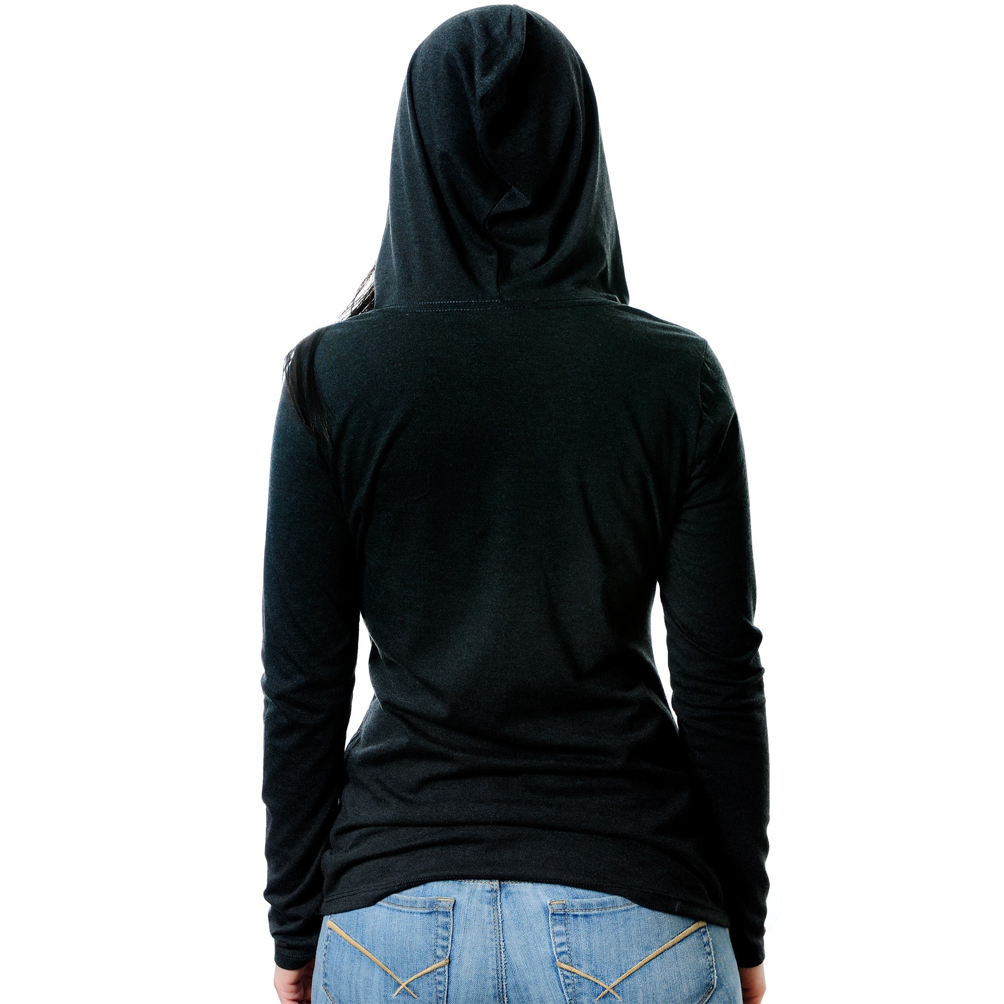 I hate everyone Navy Tapered V-Neck Tee Shirt
