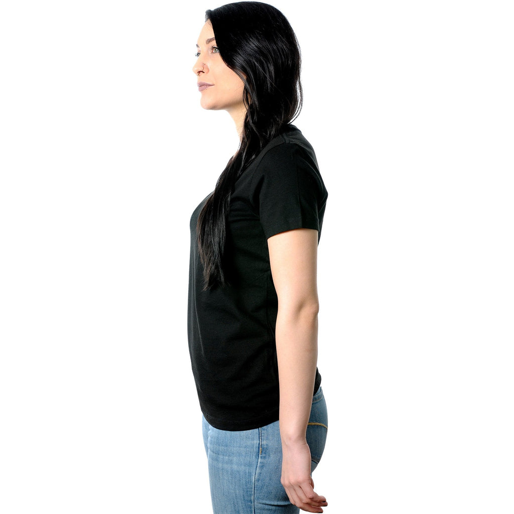 Pierced AF Black Tapered V-Neck Tee Shirt