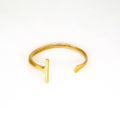 Teardrop and Bar Brass Cuff Bracelet | Tewa
