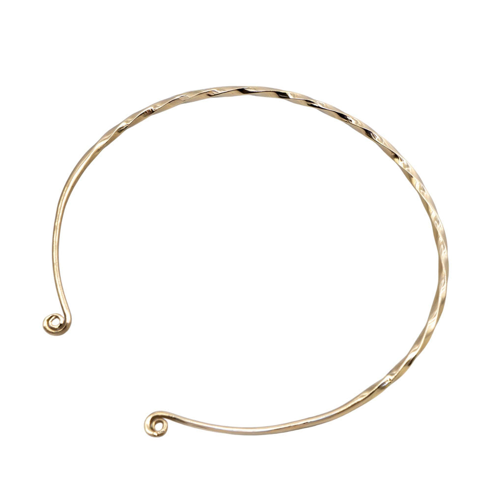 Open Collar Brass Choker Necklace for Women | Uzi