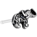 20G Steel Rustic Tribal Elephant Nose Bone